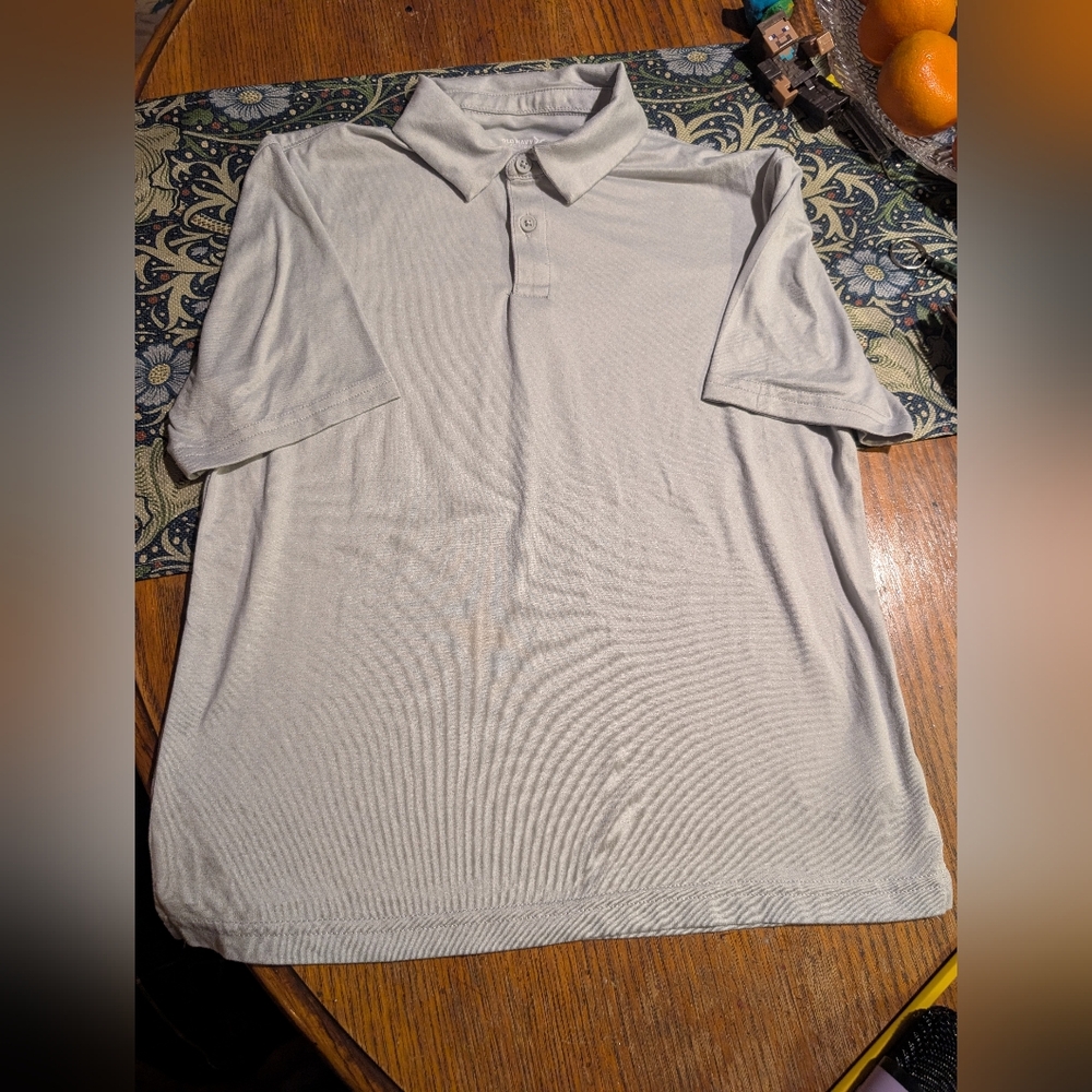Old Navy Men's Light Gray Polo Shirt